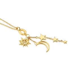 Sun, Moon & Star Charm Necklace