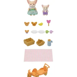 Sunny Picnic Set: Fennec Fox Sister & Baby