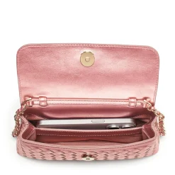 Sunrise Sunset Leather Weave Clutch