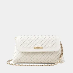 Sunrise Sunset Leather Weave Clutch