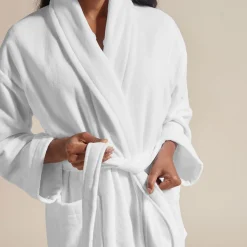 Supreme Velour Bathrobe White