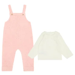 Sweater & Knitted Dungarees Two-Piece Set