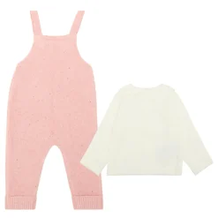 Sweater & Knitted Dungarees Two-Piece Set