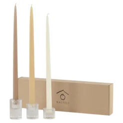Taper Candle and Holder Six-Piece Set