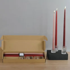 Taper Candle and Holder Six-Piece Set