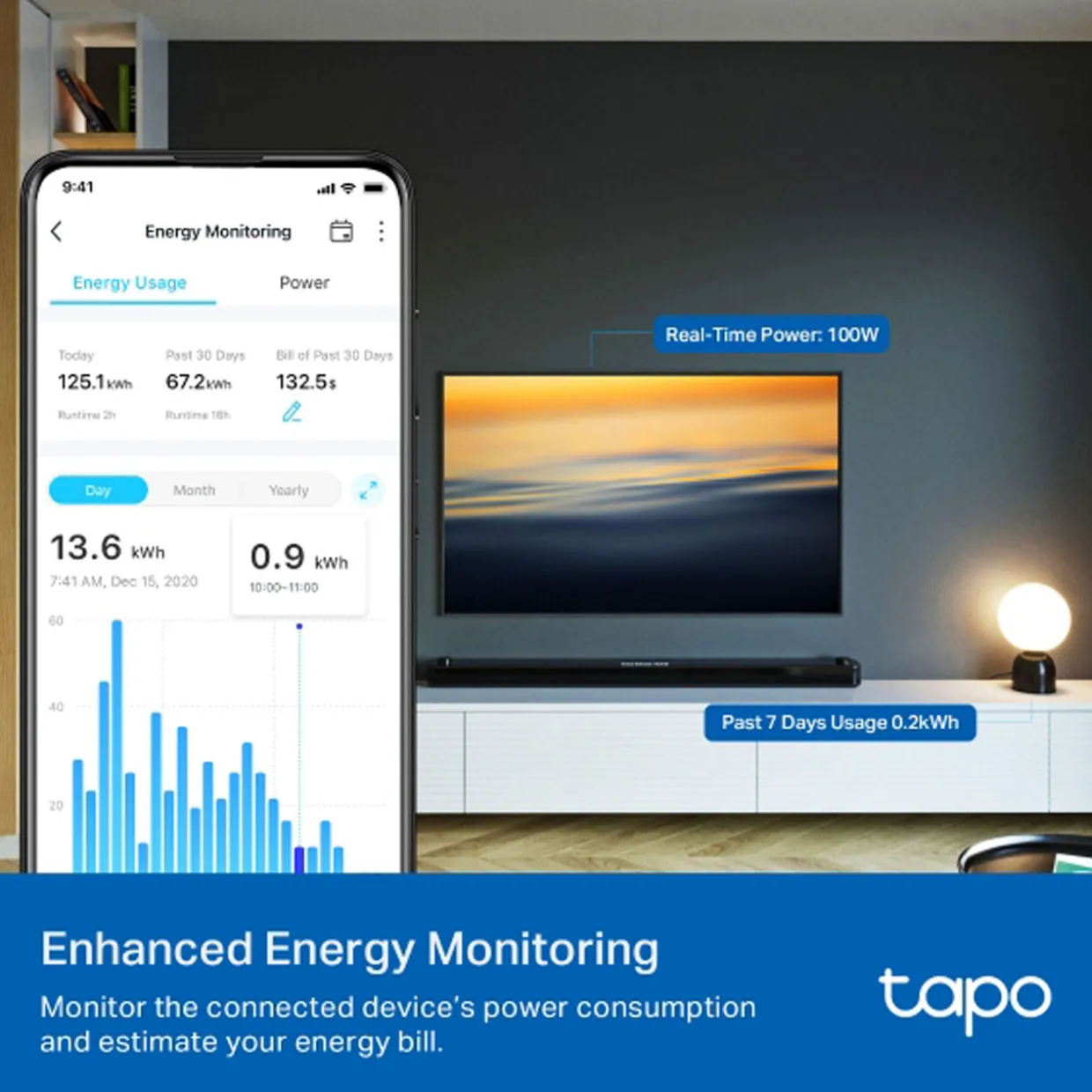 Tapo Mini Smart Wi-Fi Plug Energy Monitor