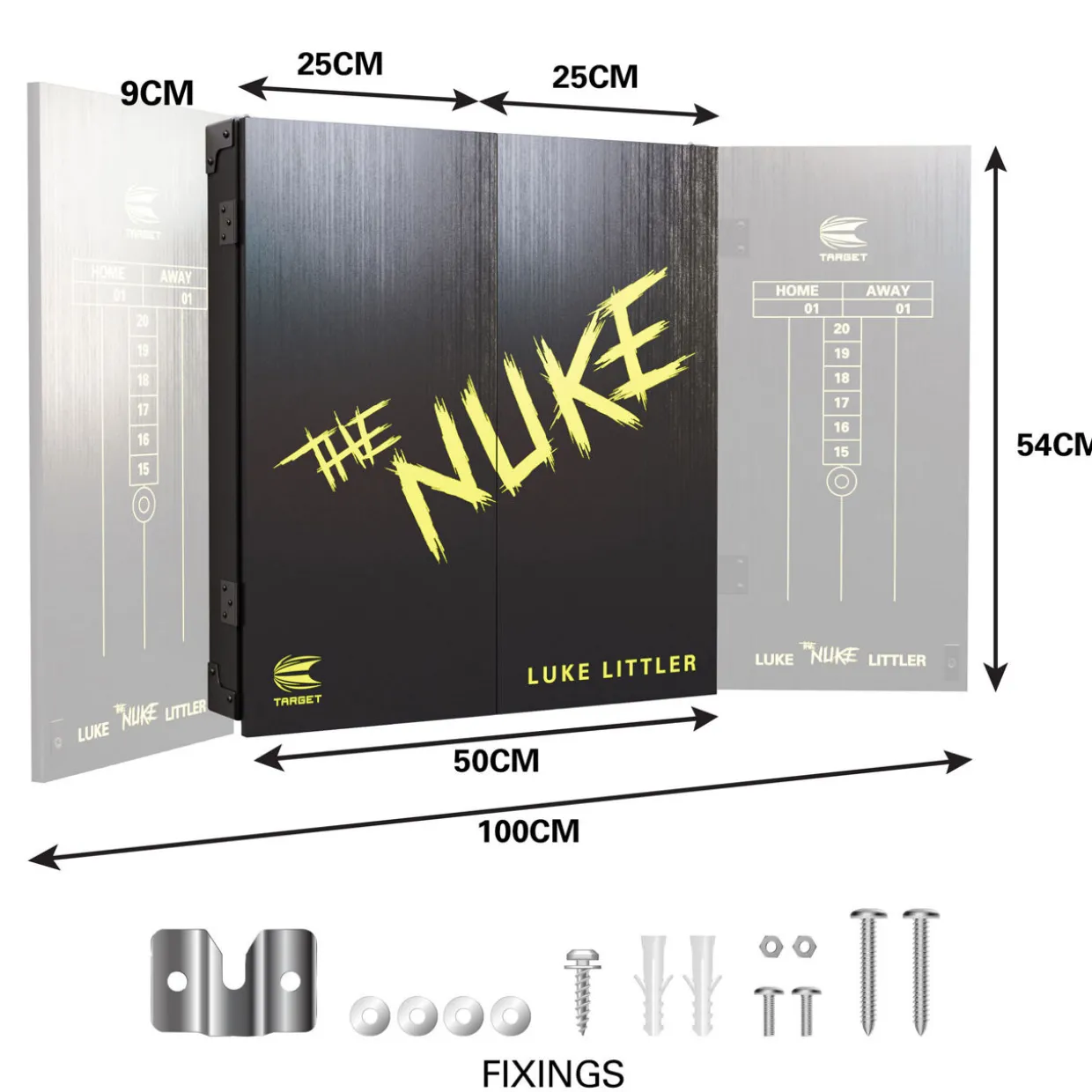 Target Darts Luke Littler Cabinet & Dartboard Set