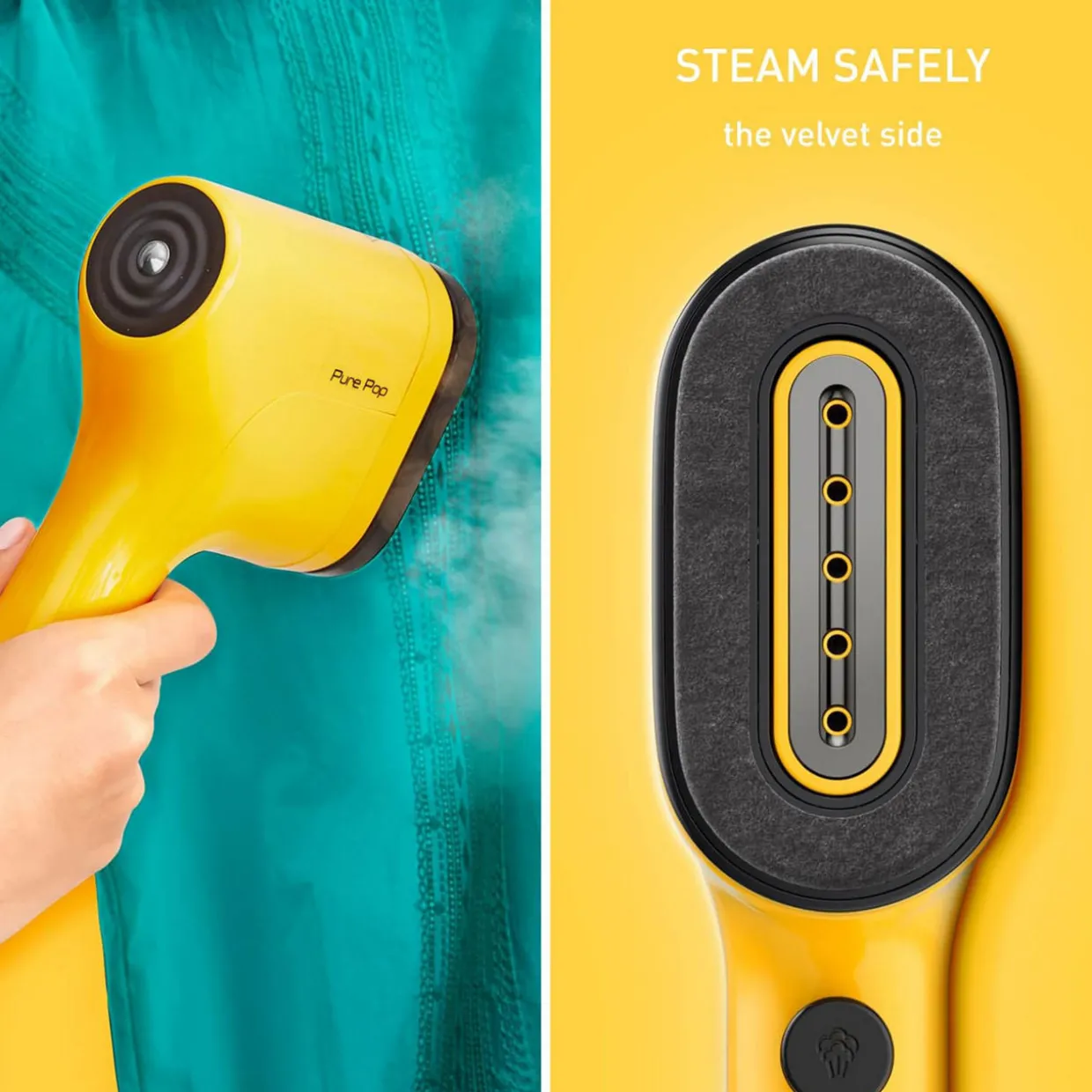Tefal Pure Pop Steamer Yellow