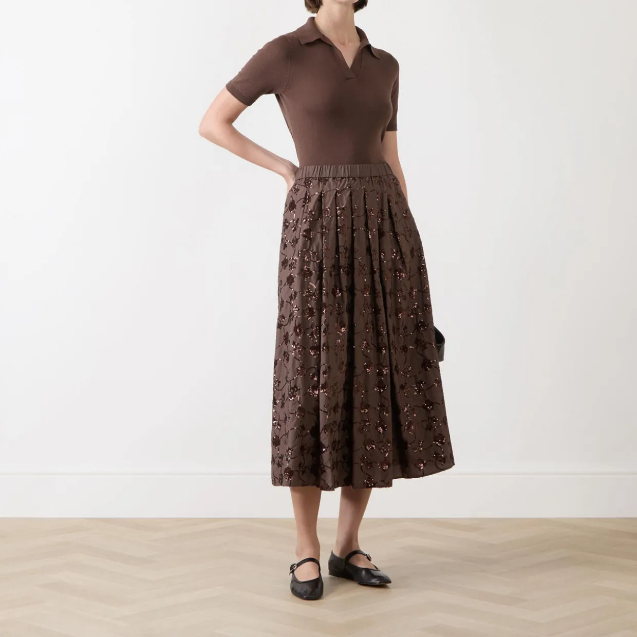 Tempra Sequinned Skirt