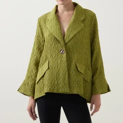 Textured Jacquard Swing Jacket