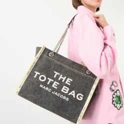 The Denim Chain Medium Tote Bag