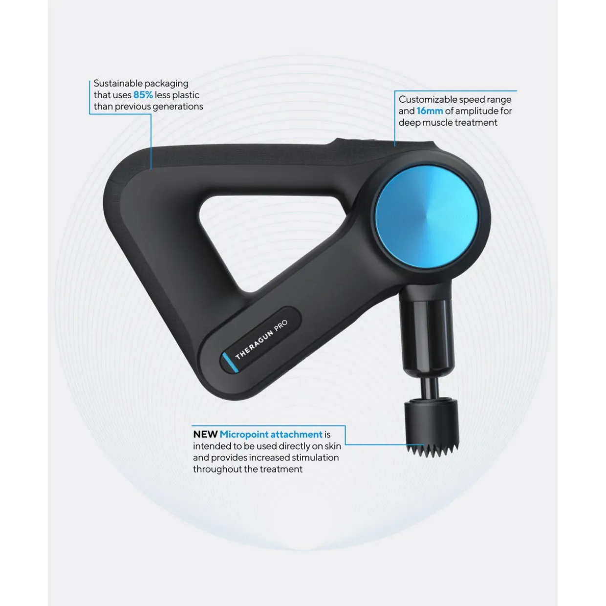 Theragun PRO Handheld Percussive Therapy Massage Gun (5th Generation)