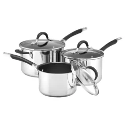 Three Piece Momentum Stainless Steel Saucepan Set