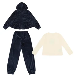 Three-Piece Embellished Hoodie, T-Shirt & Sweatpants Set