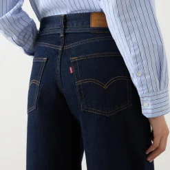 Tie-Fastening Wide Leg Jeans