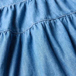 Tiered Denim Skirt