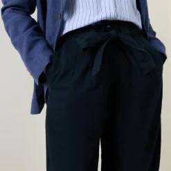 Tie-Waist Cropped Chinos