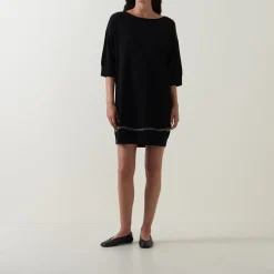 Tipped Knit Mini Dress