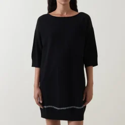 Tipped Knit Mini Dress