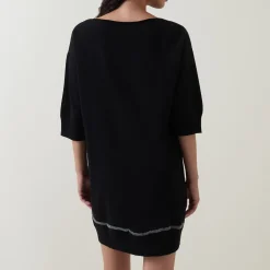 Tipped Knit Mini Dress