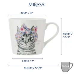 Tipperleyhill Cat Print Fine China Mug 380ml