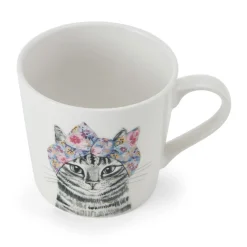 Tipperleyhill Cat Print Fine China Mug 380ml