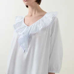 Toby Voile Ruffle-Trim Night Dress