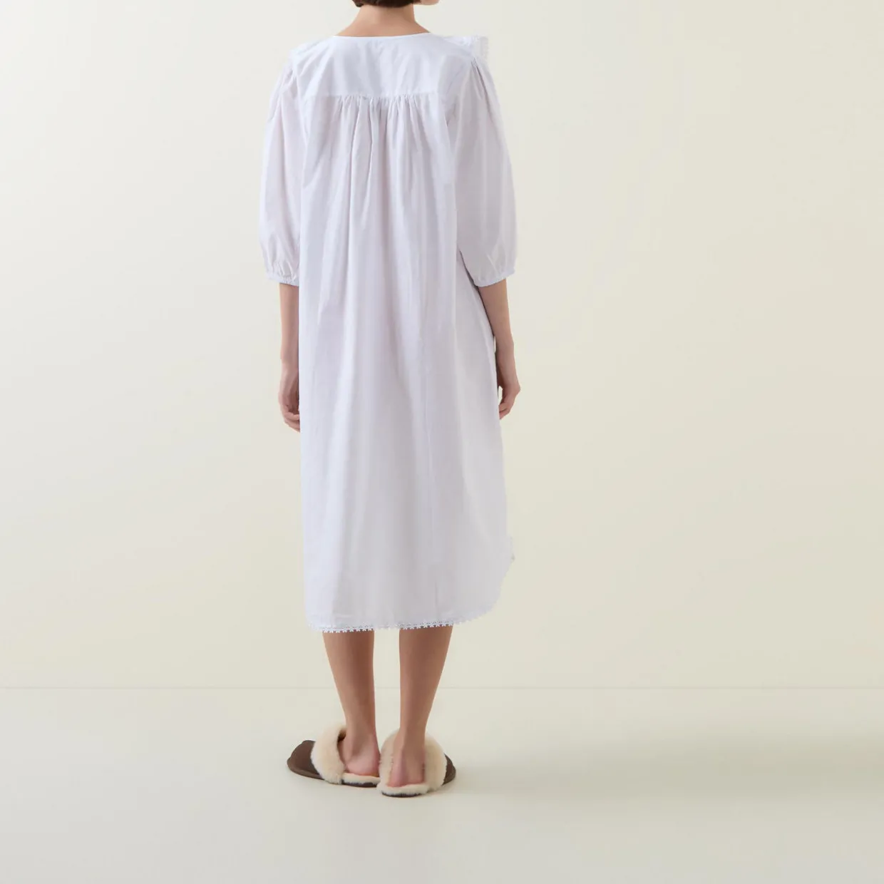 Toby Voile Ruffle-Trim Night Dress