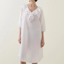 Toby Voile Ruffle-Trim Night Dress