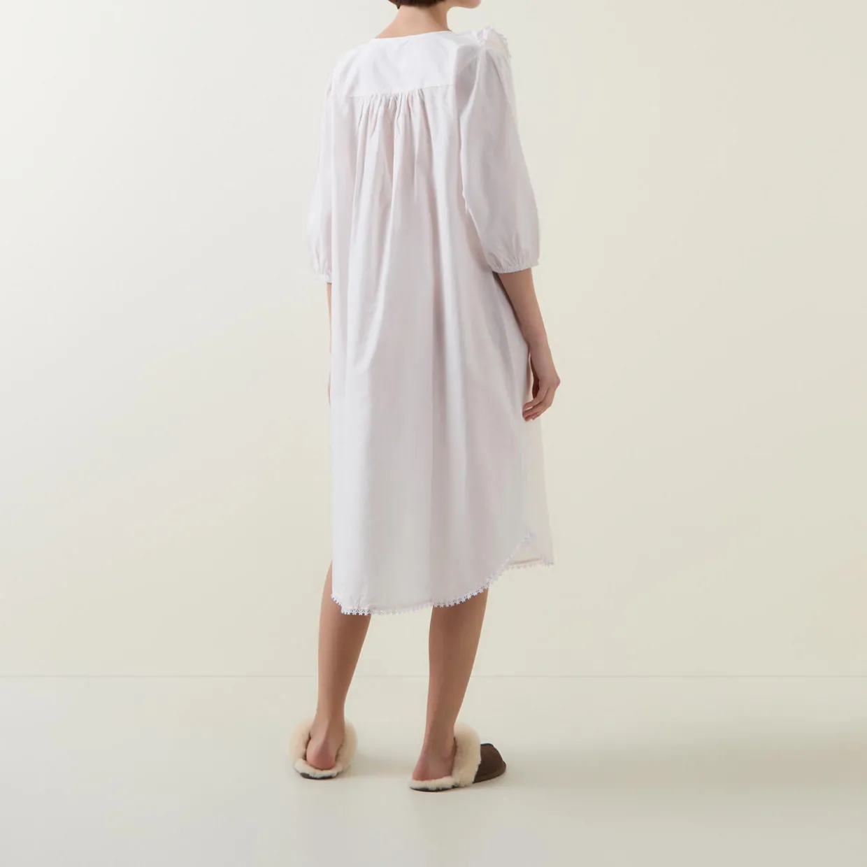 Toby Voile Ruffle-Trim Night Dress