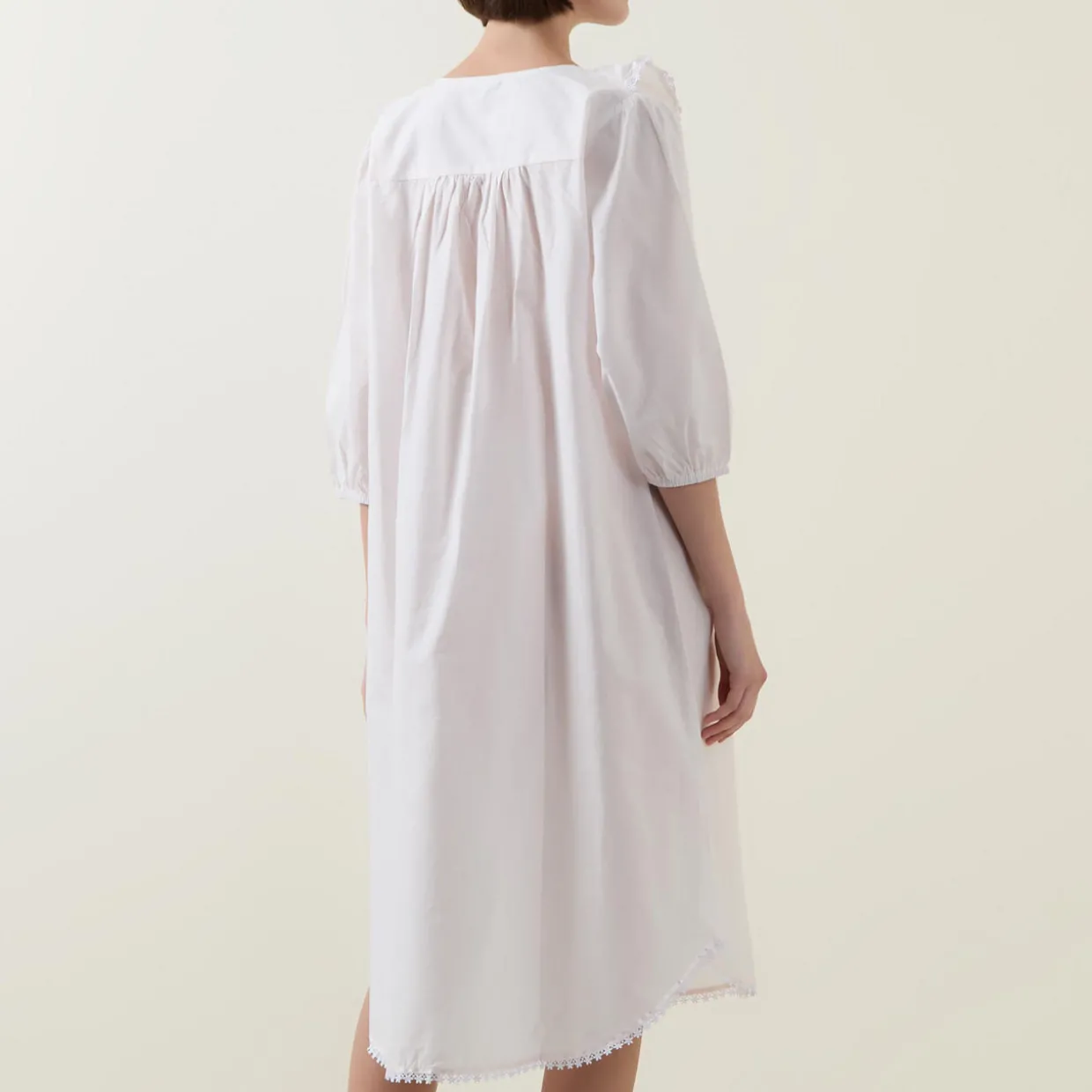 Toby Voile Ruffle-Trim Night Dress