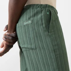 Tonal Stripe Drawstring Shorts