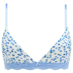 Triangle Lace Blueberry Print Bralette