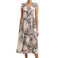 Trix Leopard Wrap Dress