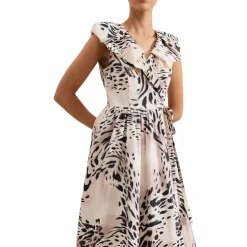Trix Leopard Wrap Dress