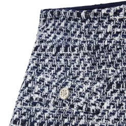 Tweed Button Detail Skirt