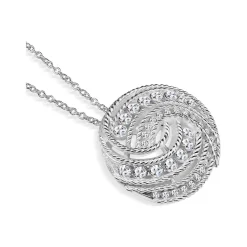 Twist Crystal Embellished Pendant