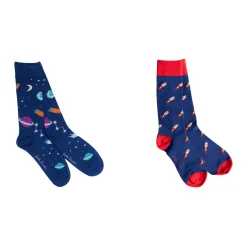Two-Pack Space Explorer Rocket Socks