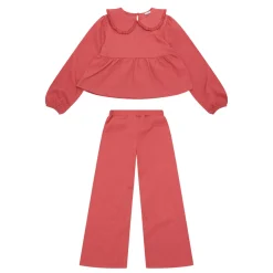 Two-Piece Frill Blouse & Trousers Set