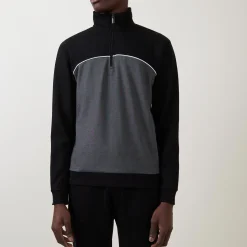 Two-Tone Half-Zip Sweatshirt
