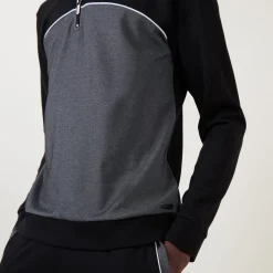Two-Tone Half-Zip Sweatshirt