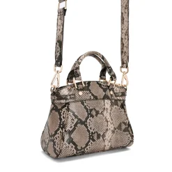 Valentina Mini Snake-Embossed Tote Bag