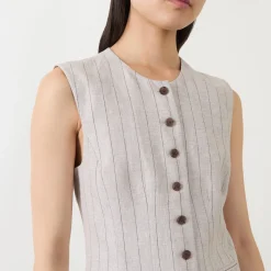 Vilka Pinstripe Wide Leg Trousers