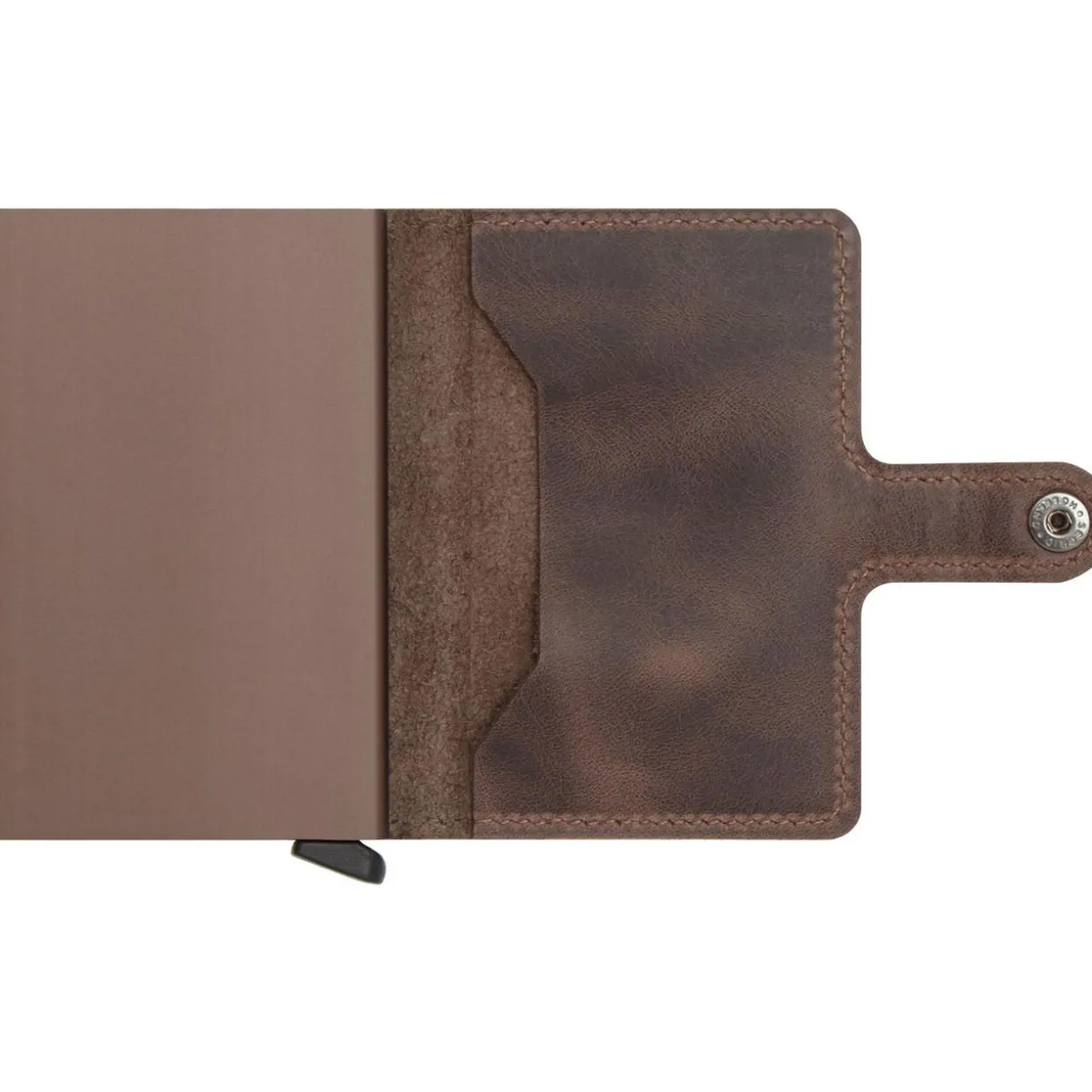 Vintage Card Protector Mini Wallet Light Brown