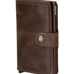 Vintage Card Protector Mini Wallet Light Brown