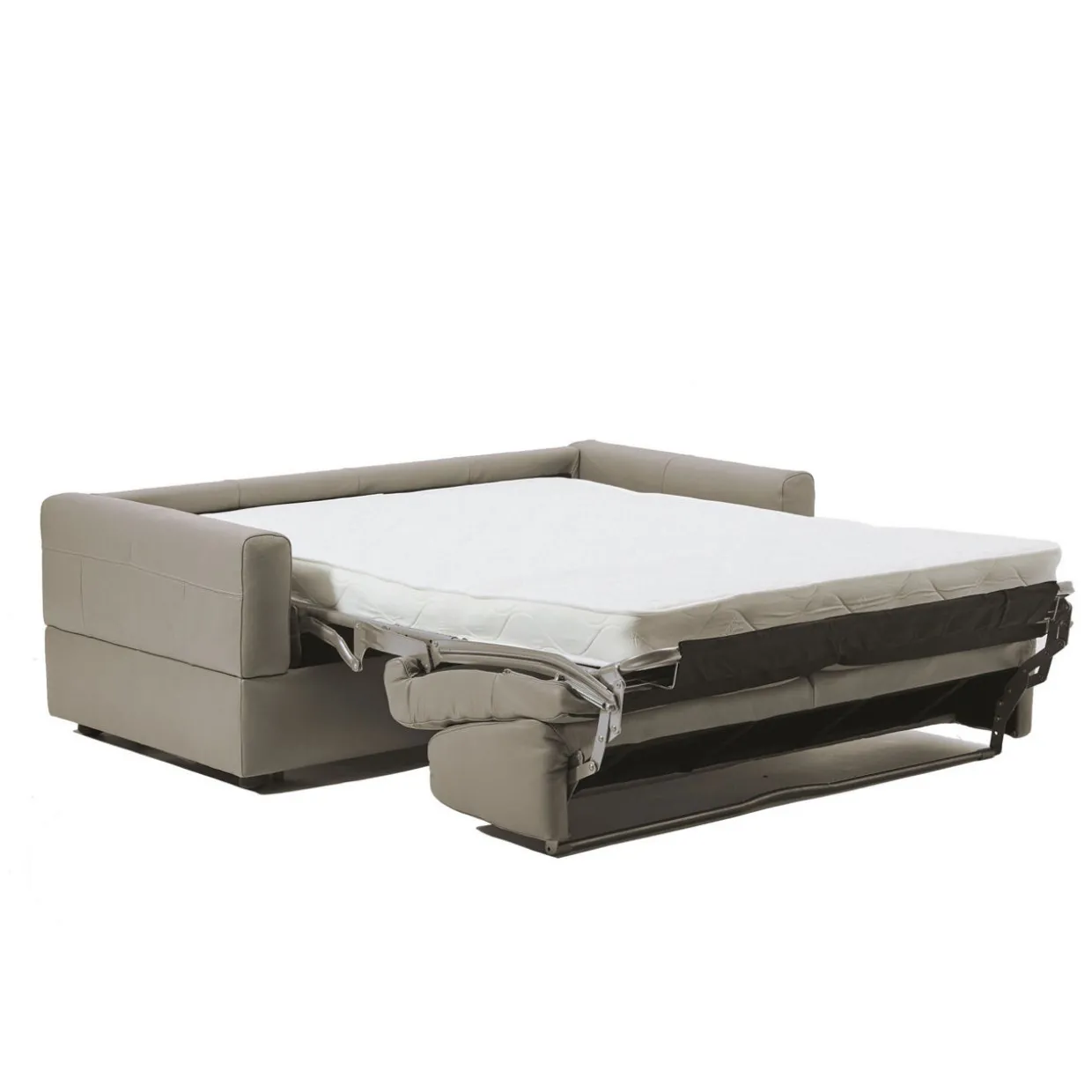 Visconti Leather Sofa Bed Dark Grey