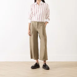 Vista Cropped Barrel Leg Trousers