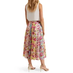 Vivianne Striped Floral Skirt