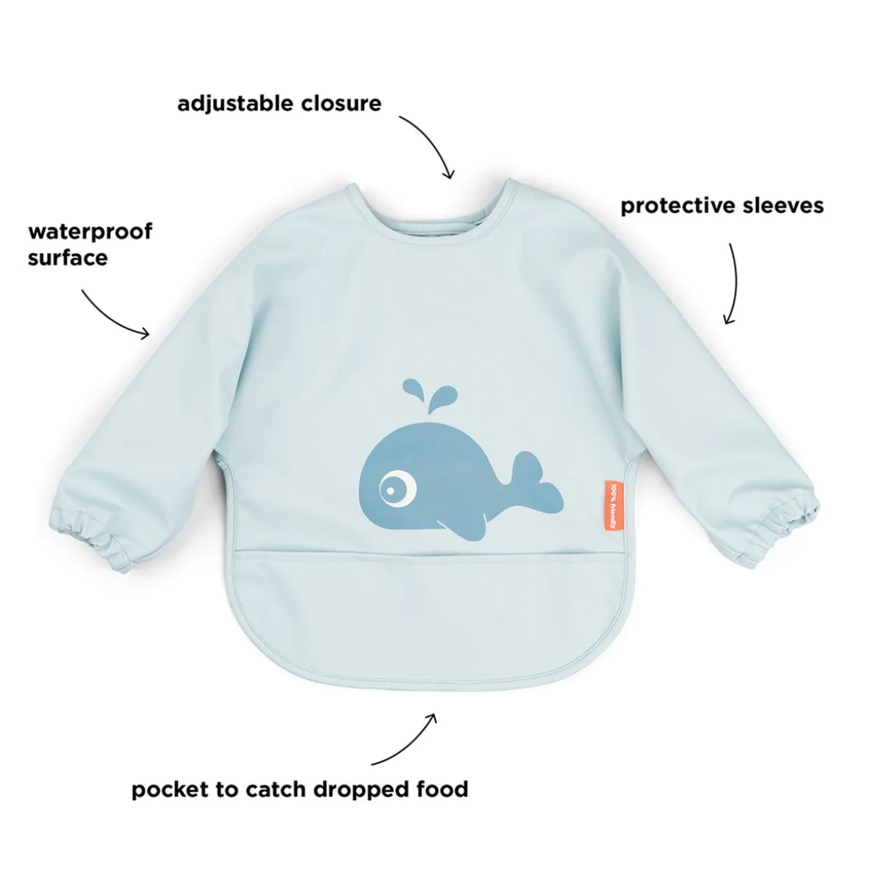 Wally Long Sleeve Pocket Bib