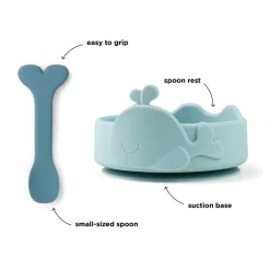 Wally Silicone Bowl & Baby Spoon Set